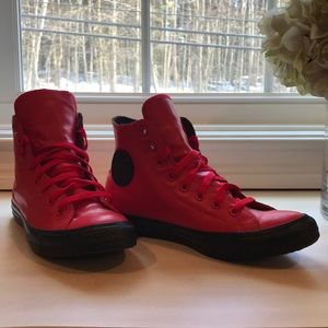 Leather converse all star